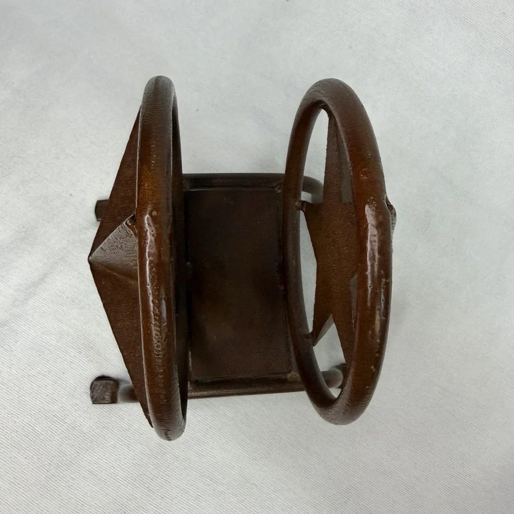 Wrought Iron Rustic Texas Star Mail Napkin Holder Door Stop Farmhouse Heavy